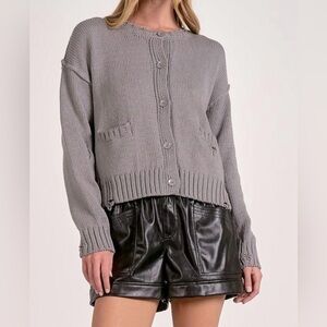 NWT Elan Gray Women's Cardigan